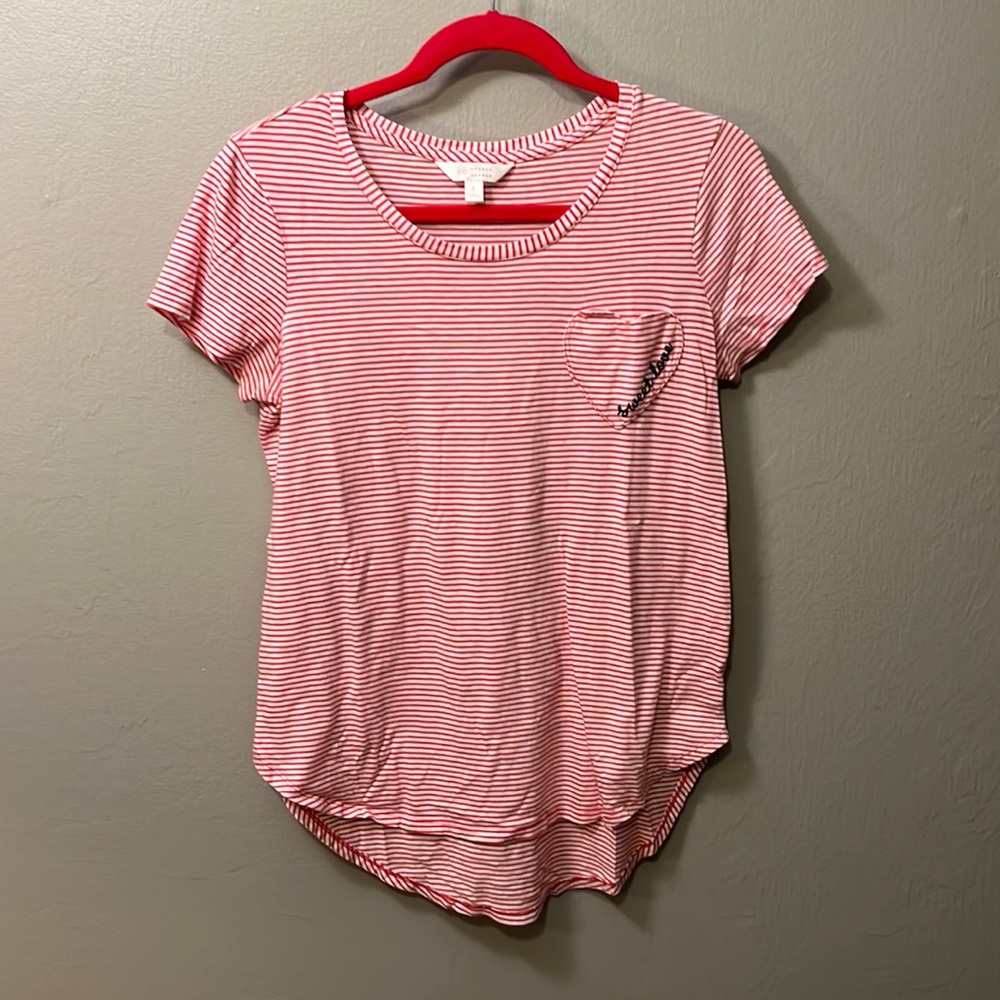 Lauren Conrad Striped “sweet love” T Shirt - size S